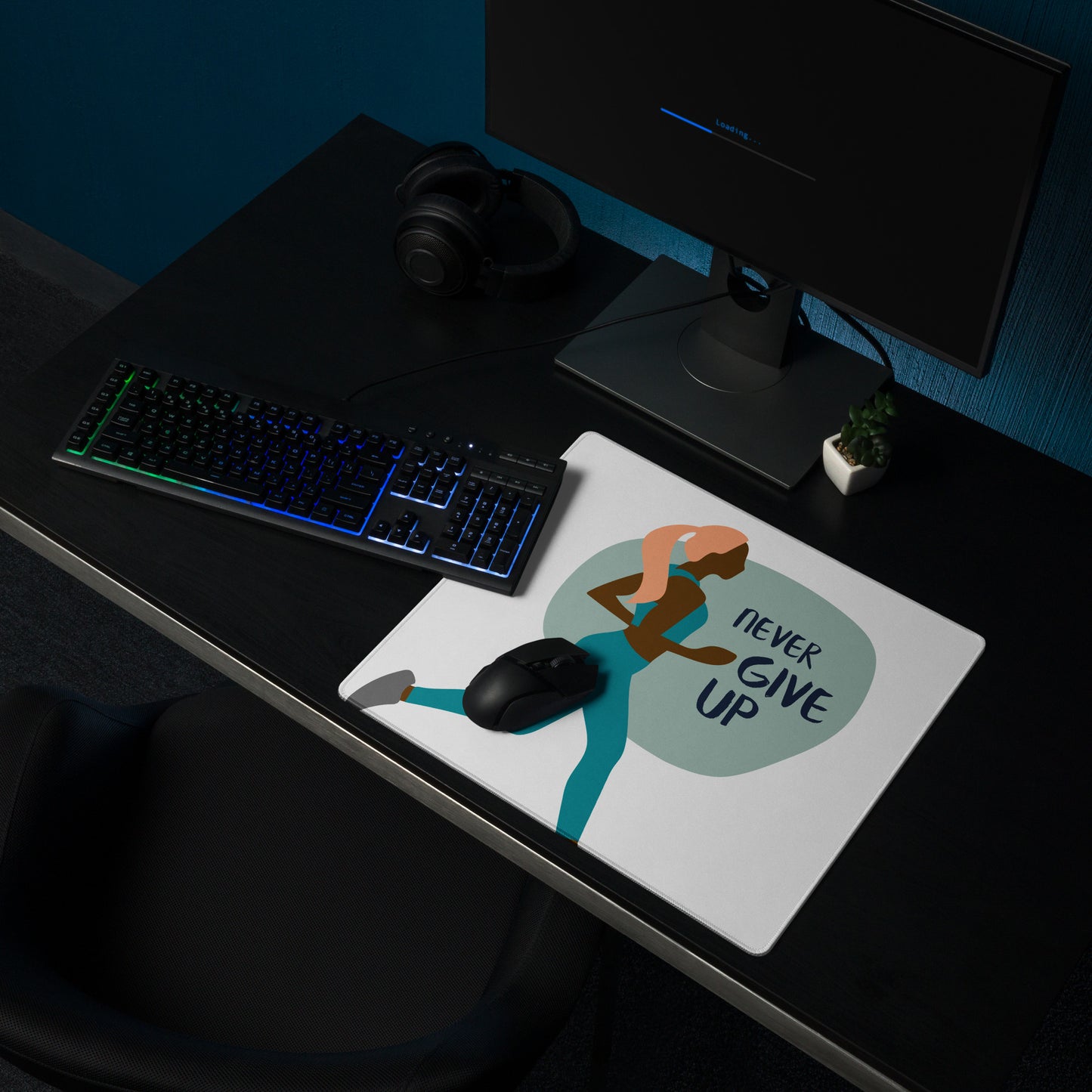 Never Give Up Mouse Pad
