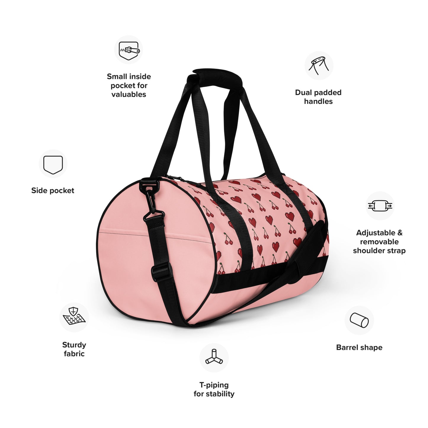 Cherry Print Travel Bag